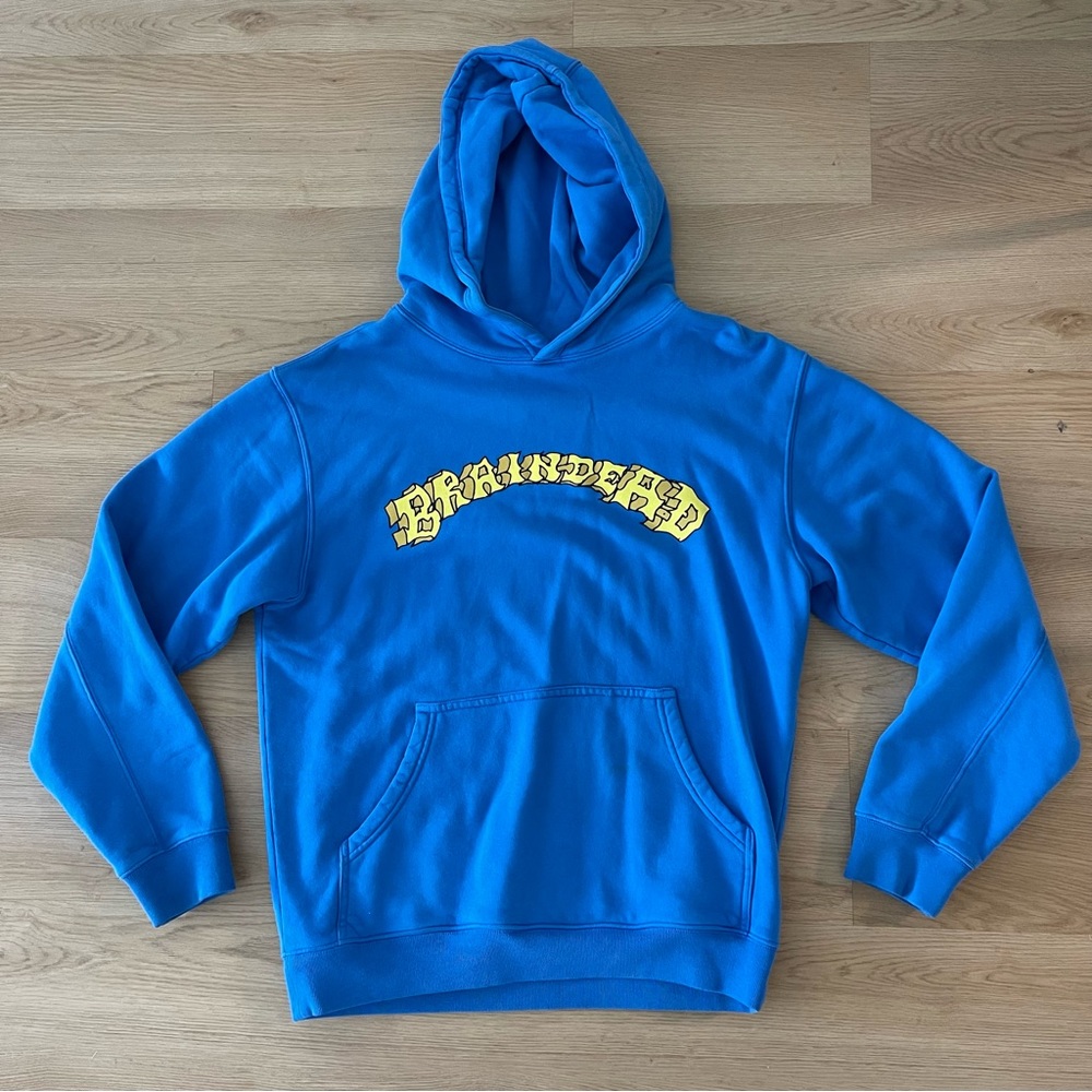 Brain Dead Running Fades Hoodie in China Blue